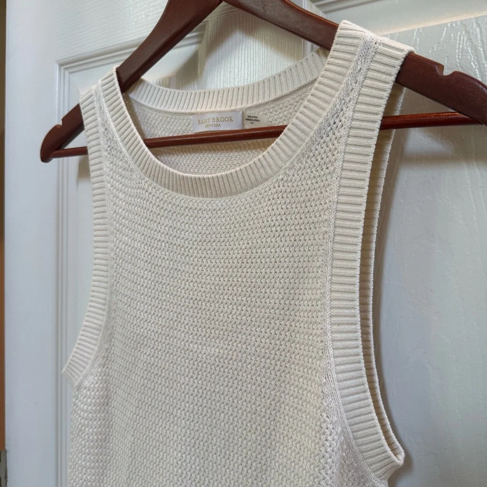 Ramy Brook Fringed Linen Tank Top - Picture 7 of 12